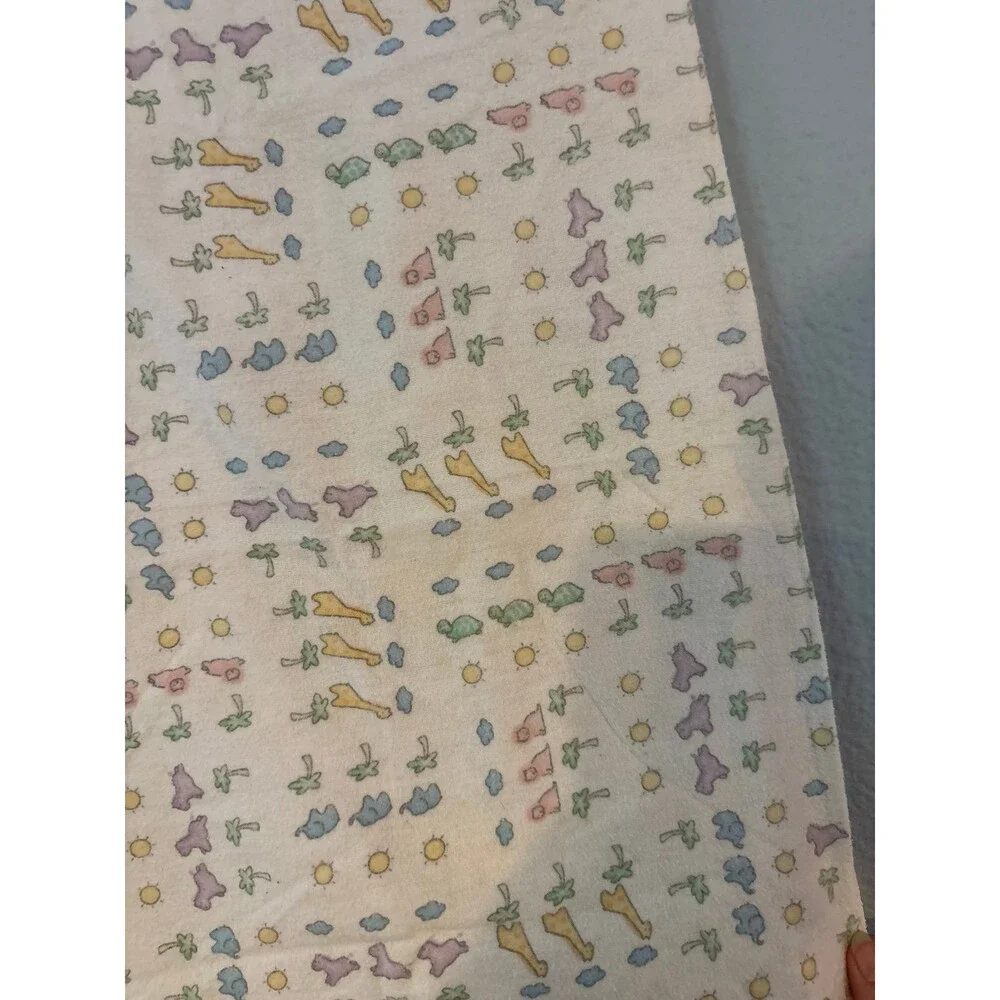Carter’s John Lennon animals flannel receiving baby swaddle blanket vtg y2k